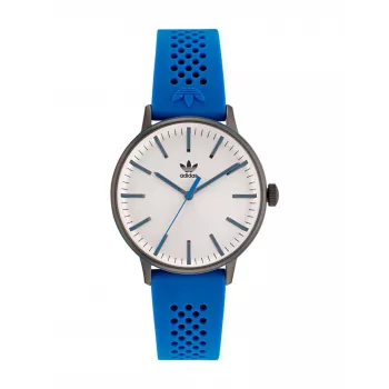 ADIDAS Unisex Uhr AOSY22019 38mm Edelstahl Quarz Analog Schwarz Zifferblatt Silikon Armband