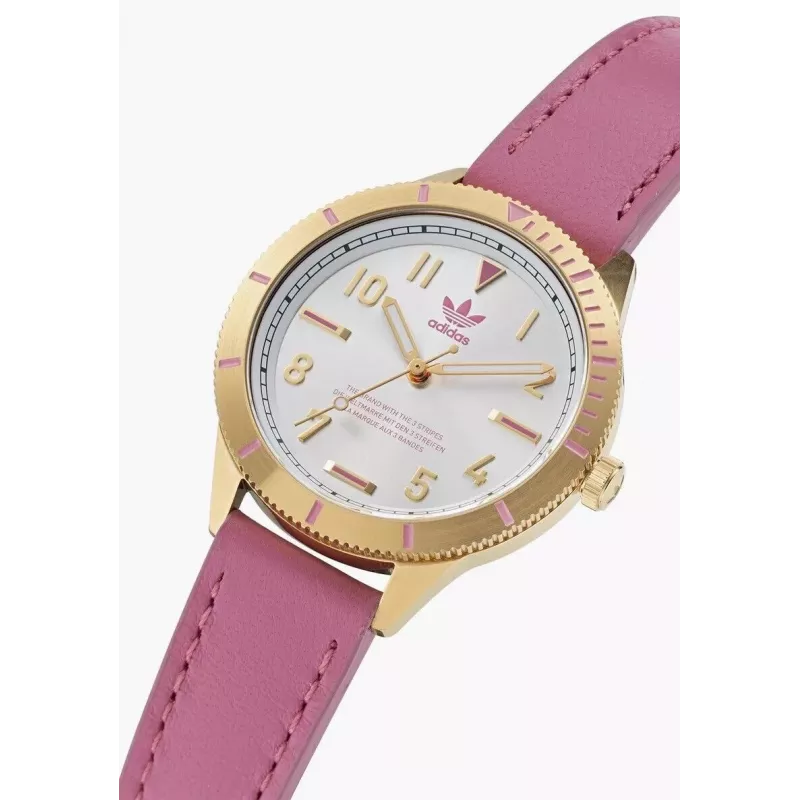 Adidas Damenuhr AOFH22509 36mm Roségold Weiß Silikon