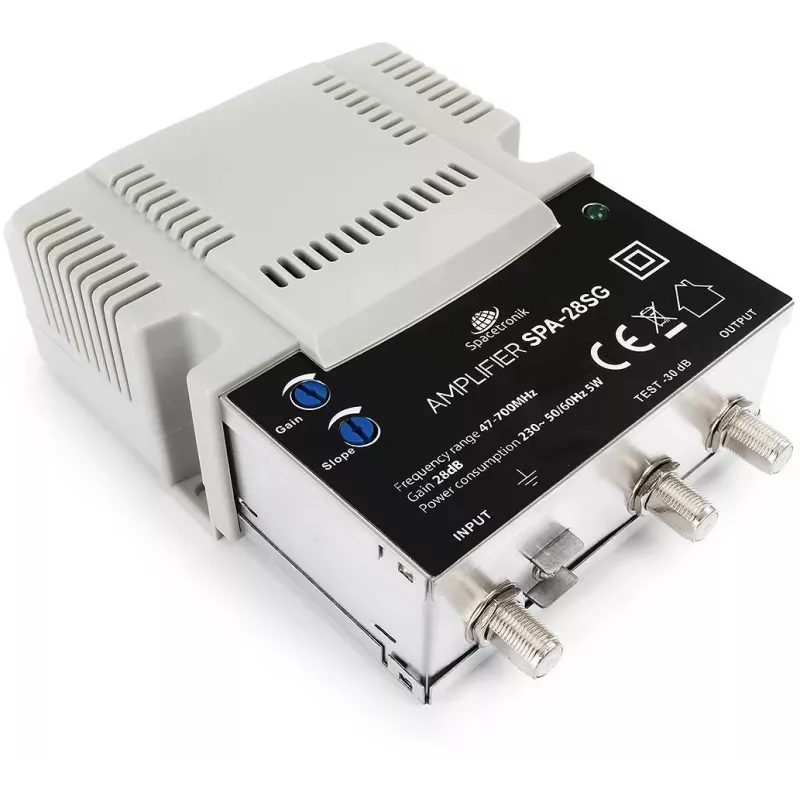 Einstellbarer terrestrischer und Kabel-TV-Signalverstärker Spacetronik SPA-28SG LTE II