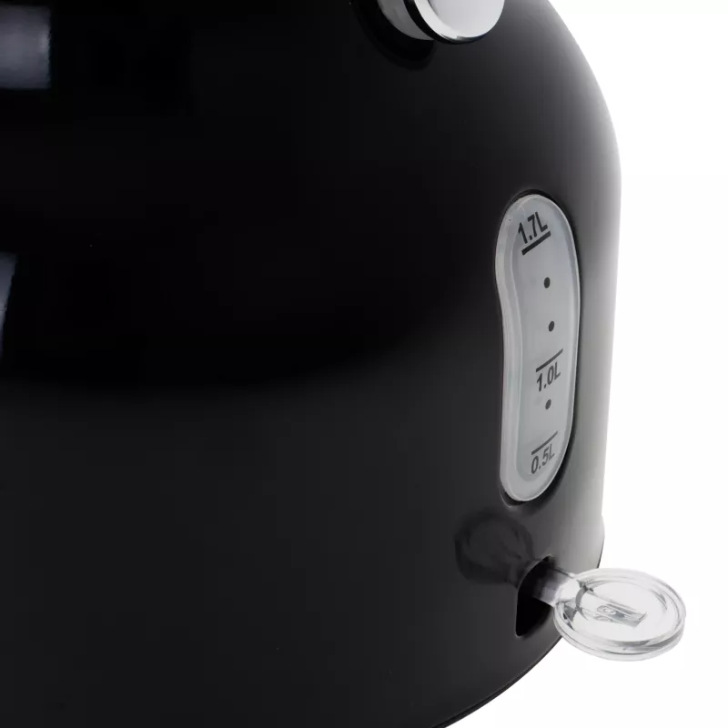 Adler AD 1346B Wasserkocher 1,7 L, 2200 W, Schwarz, Metallic