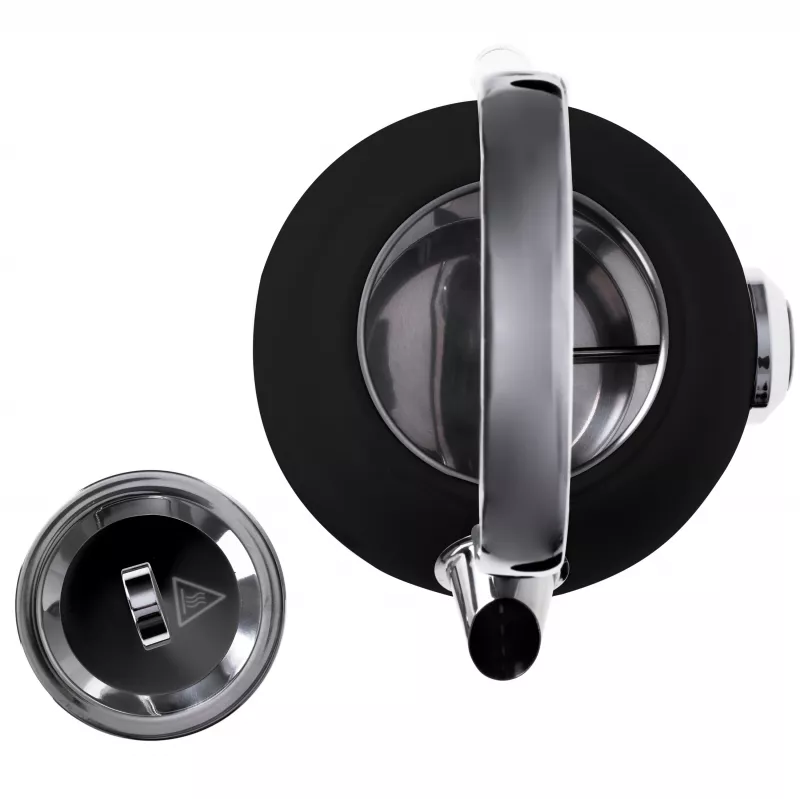 Adler AD 1346B Wasserkocher 1,7 L, 2200 W, Schwarz, Metallic