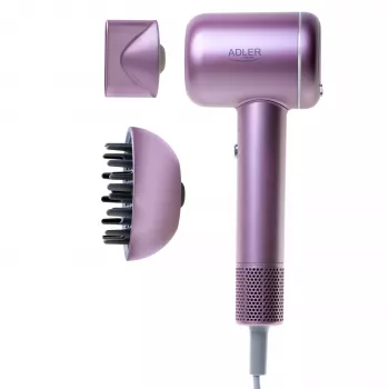 ADLER AD 2270p Reise-Haartrockner 1200W Dual Voltage Klappbar Schwarz/Silber