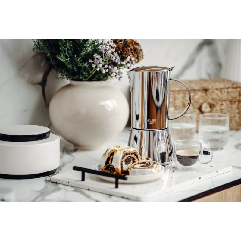 Adler AD 4417 Kaffeemühle, 150 W, 75 g, Edelstahl, Silber/Schwarz