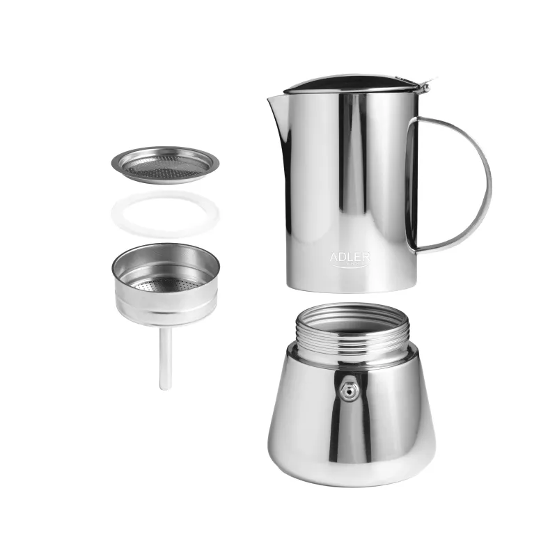 Adler AD 4417 Kaffeemühle, 150 W, 75 g, Edelstahl, Silber/Schwarz
