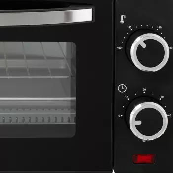 Adler AD 6032 kompakter Elektrobackofen, 9 l, 650 W, Schwarz