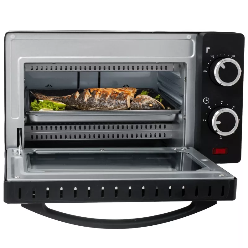 Adler AD 6032 kompakter Elektrobackofen, 9 l, 650 W, Schwarz