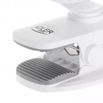 Adler AD 7335 Wiederaufladbarer Clip-On Tischventilator, 6W, 12,7 cm, 3 Geschwindigkeiten, Oszillation, Weiß