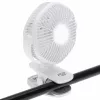 Adler AD 7335 Wiederaufladbarer Clip-On Tischventilator, 6W, 12,7 cm, 3 Geschwindigkeiten, Oszillation, Weiß