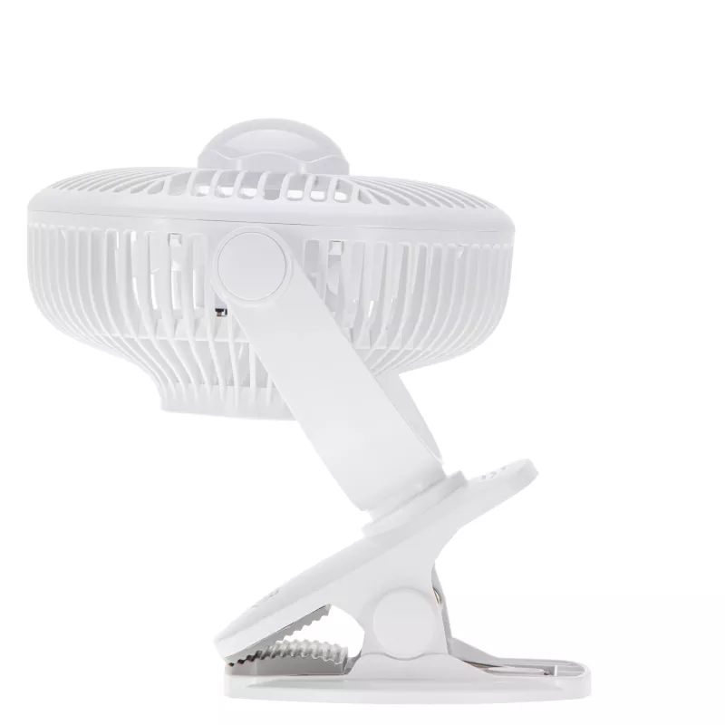 Adler AD 7335 Wiederaufladbarer Clip-On Tischventilator, 6W, 12,7 cm, 3 Geschwindigkeiten, Oszillation, Weiß