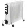 Adler AD 7819 Ölradiator, 2000W, 9 Rippen, 3 Heizstufen, einstellbarer Thermostat, Überhitzungsschutz, integrierte Rollen, Weiß/Grau