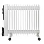 Adler AD 7819 Ölradiator, 2000W, 9 Rippen, 3 Heizstufen, einstellbarer Thermostat, Überhitzungsschutz, integrierte Rollen, Weiß/Grau