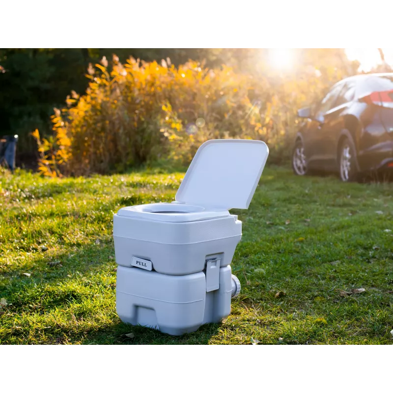 Adler CAMRY CR 1035 Tragbare Camping-Toilette 20L Abwassertank 15L Frischwassertank Manuelle Kolbenspülung