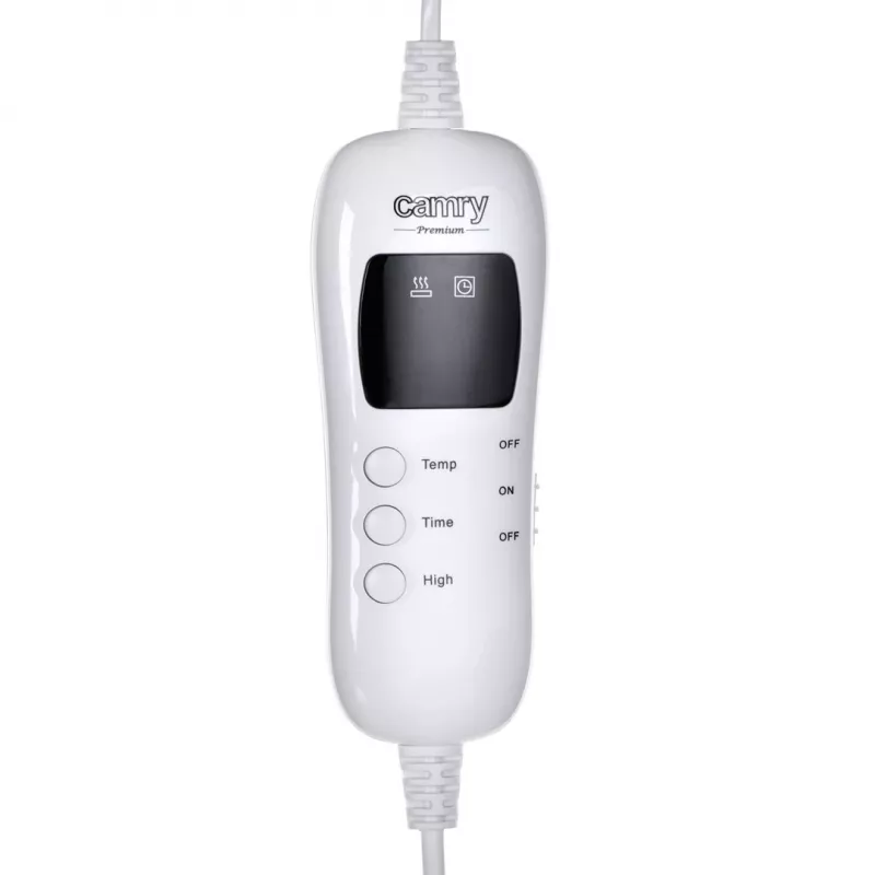 Adler CAMRY CR 7434 Elektrische Unterdecke - weiches Fleece, 3 Heizstufen, 150x80 cm, Weiß/Grau