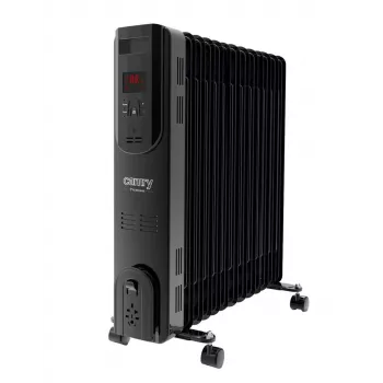 Adler Camry CR 7814 Ölradiator mit Fernbedienung, 2500 W, 3 Heizstufen, 11 Rippen, digitaler Thermostat, 24-Stunden-Timer, LED-Anzeige, Überhitzungs- und Kippschutz, Schwarz