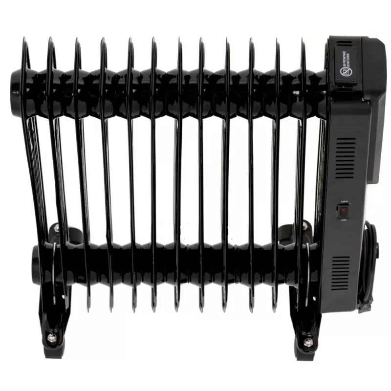 Adler Camry CR 7814 Ölradiator mit Fernbedienung, 2500 W, 3 Heizstufen, 11 Rippen, digitaler Thermostat, 24-Stunden-Timer, LED-Anzeige, Überhitzungs- und Kippschutz, Schwarz