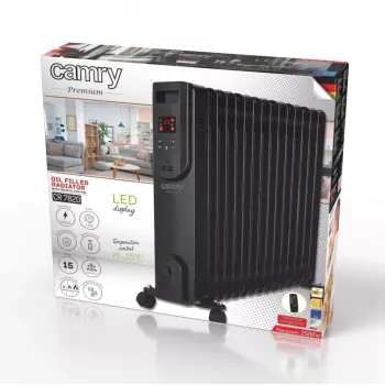 Adler Camry Ölradiator CR 7820 2000W 9 Rippen Ölgefüllter Heizkörper Weiß/Grau