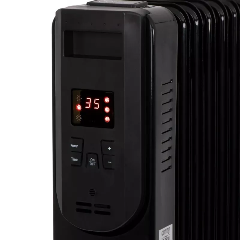 Adler Camry Ölradiator CR 7820 2000W 9 Rippen Ölgefüllter Heizkörper Weiß/Grau