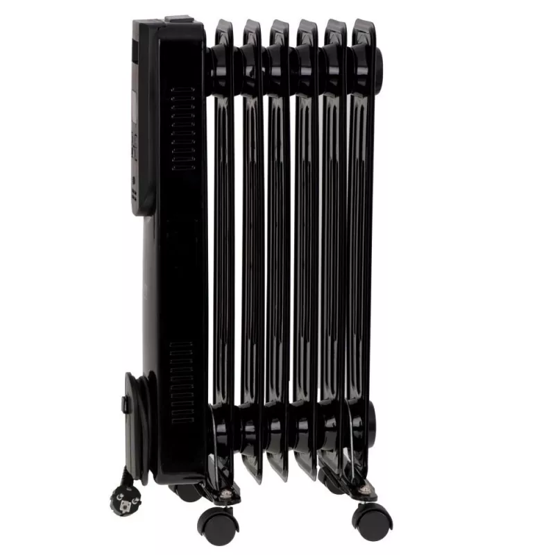 Adler CR 7812 Elektrischer Ölradiator mit Fernbedienung, 7 Rippen, 1500 W, Schwarz