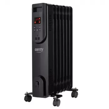 Adler CR 7812 Elektrischer Ölradiator mit Fernbedienung, 7 Rippen, 1500 W, Schwarz