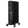 Adler CR 7812 Elektrischer Ölradiator mit Fernbedienung, 7 Rippen, 1500 W, Schwarz