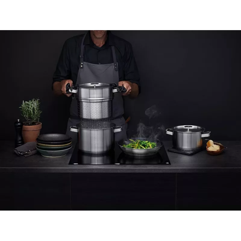 AEG A4SS Kochtopf aus Edelstahl mit Glasdeckel, 3,5 L