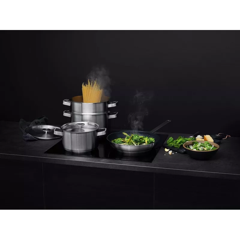 AEG A4SS Kochtopf aus Edelstahl mit Glasdeckel, 3,5 L
