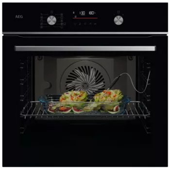 AEG Backofen mit Ringheizkörper, einbaufähig, 71l, schwarz