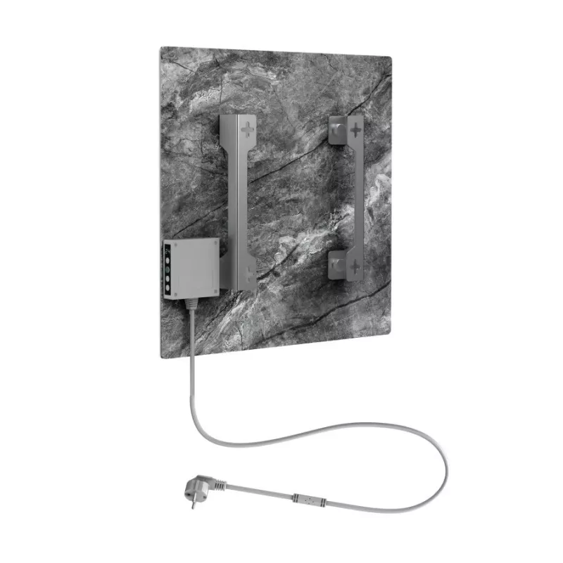 AENO Premium Eco Smart Quadro Wandheizer 500W, 50x50cm, Einscheiben-Sicherheitsglas, Infrarot+Konvektion, LED-Anzeige, Wi-Fi, Antikmarmor, Limited Edition