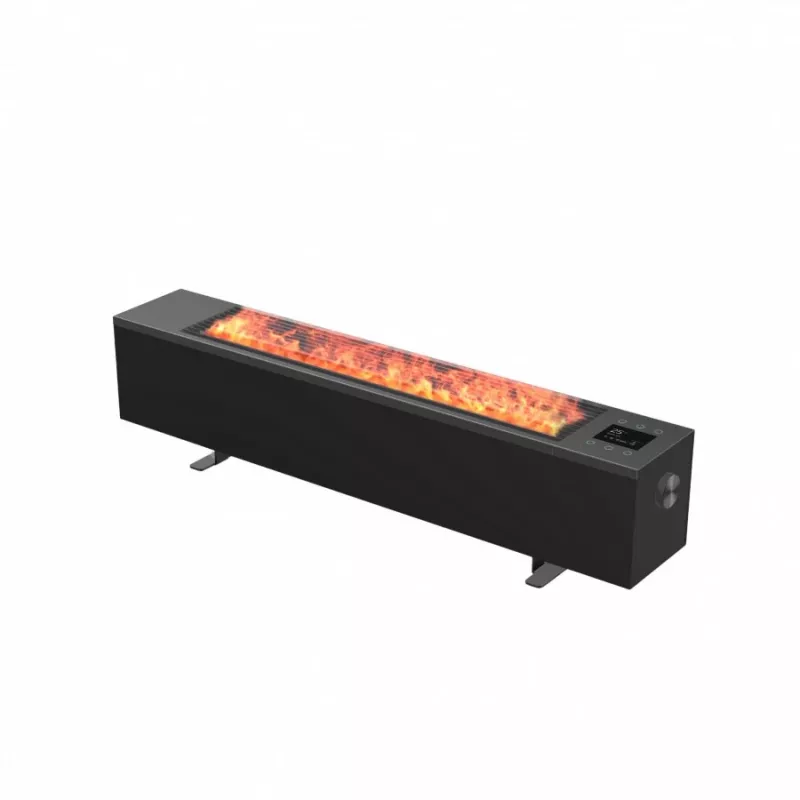 AENO Premium Eco Smart Raumheizer 2000W, Konvektion, Echter Feuereffekt, Befeuchtung, Intelligentes Heizen, LED-Anzeige, Sprachsteuerung, 2L Tank, EU-Stecker, Schwarz