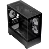 AEROCOOL P300D G-BK-v1 Mini Tower ATX Gehäuse, Schwarz, Tempered Glass