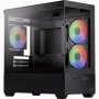 AEROCOOL P300D G-BK-v1 Mini Tower ATX Gehäuse, Schwarz, Tempered Glass