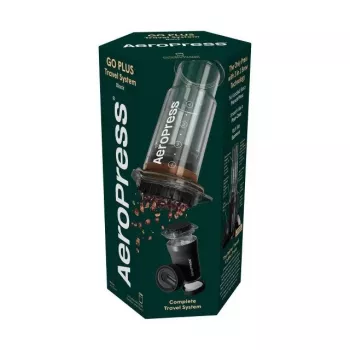 AeroPress Go Plus Reise-Kaffeepresse mit Isolierbecher - Schwarz
