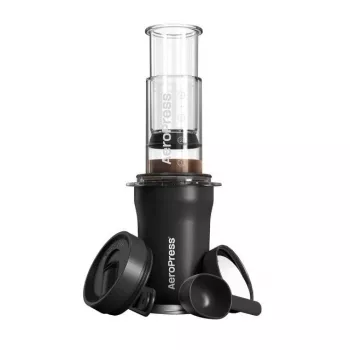 AeroPress Go Plus Reise-Kaffeepresse mit Isolierbecher - Schwarz