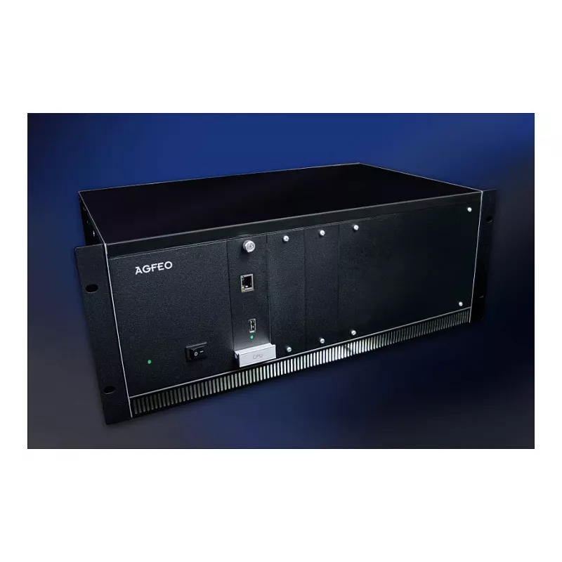 AGFEO ES 730 IT IP-Kommunikationssystem (PBX) – 100 Teilnehmer, 100 SIP-Trunks, 30 VoIP-Gespräche, Gigabit Ethernet, USB, Firewall, VPN, UC-Suite, CTI, Web-GUI
