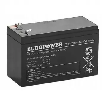 AGM Batterie EUROPOWER EV Serie 12V 8Ah/C10 (Lebensdauer 6-9 Jahre) T1