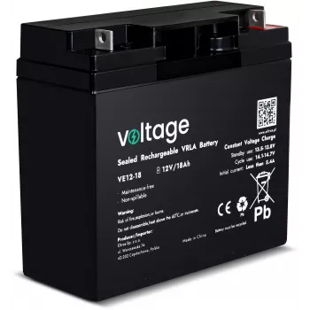 AGM-Batterie Voltage 12V 18Ah VE12-18 (Lebensdauer 6-9 Jahre)