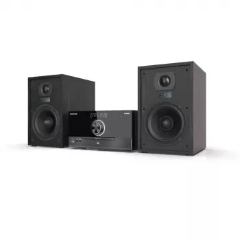 Aiwa MSBTU-600 50W Bluetooth CD Micro Hi-Fi System mit FM-Radio, USB, Aux-In, LED-Anzeige, Fernbedienung, Schwarz