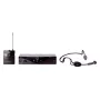 AKG WMS45 Sports Set Drahtloses Mikrofonsystem mit C544 L Headset, UHF BD U2 Band (614-630 MHz), Bodypack-Sender, Stationärem Empfänger, 30m Reichweite