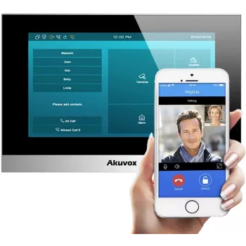 AKUVOX C313W-2 Video-Türsprechanlagen-Monitor 7 Zoll Touchscreen Android 6.0 PoE