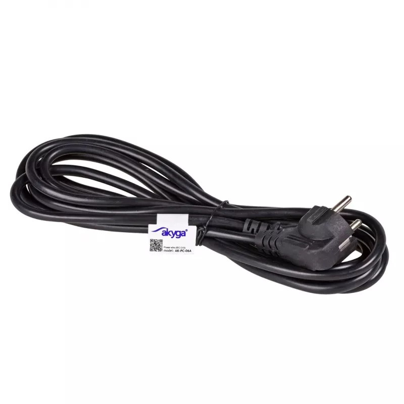 Akyga AK-PC-06A Stromkabel 3m CEE 7/7 auf IEC C13 Schwarz