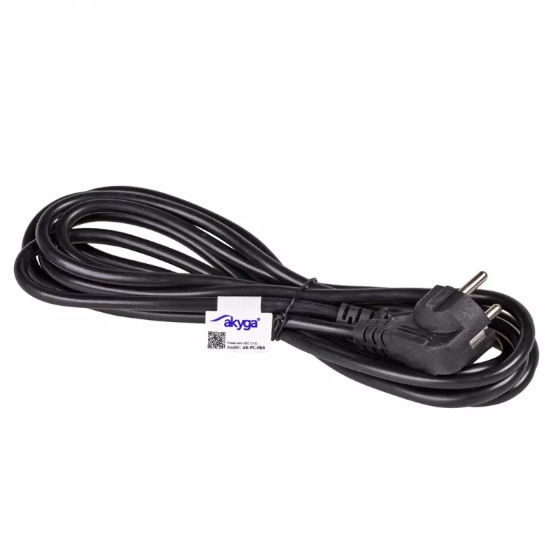 Akyga AK-PC-06A Stromkabel 3m CEE 7/7 auf IEC C13 Schwarz