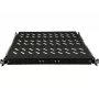 ALANTEC 19 inch 1U Auszugboden 570mm Tiefe, Schwarz, 4-Punkt-Befestigung