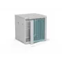 ALANTEC 19 inch Wandgehäuse 12U 600x600mm, Doppelsektion, Einzeltür aus Glas, vollständig abnehmbare Seitenwände mit Schloss, 4 Montageschienen, Grau, Flat Pack