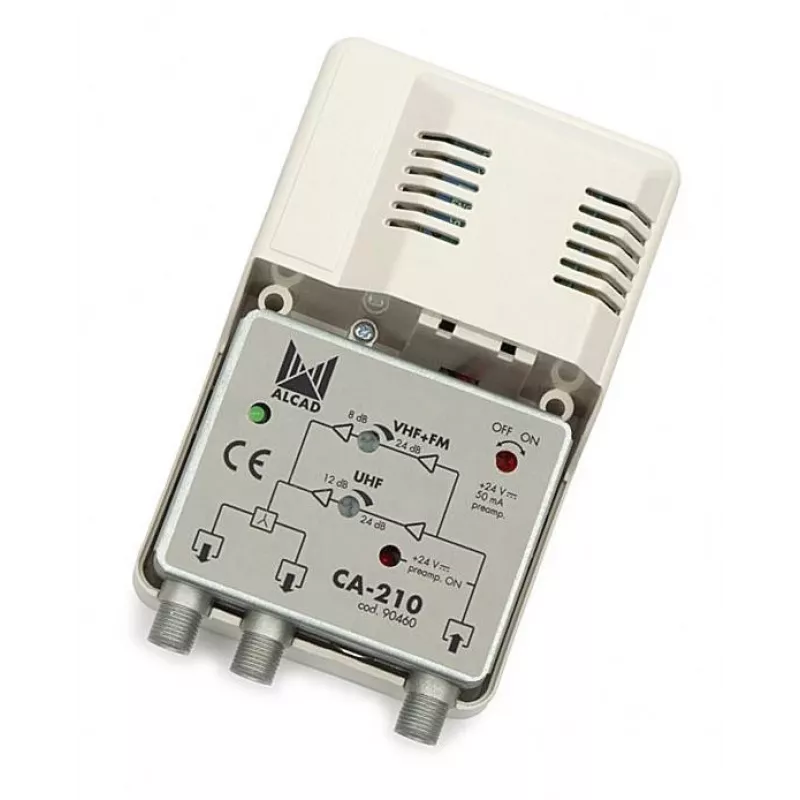 ALCAD CA-210 VHF-UHF-Verstärker, 1 In / 2 Out