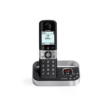 ALCATEL 8517110010 Schnurloses DECT-Telefon mit 2 Mobilteilen, 1,5-Zoll-Amber-Display und Telefonbuch