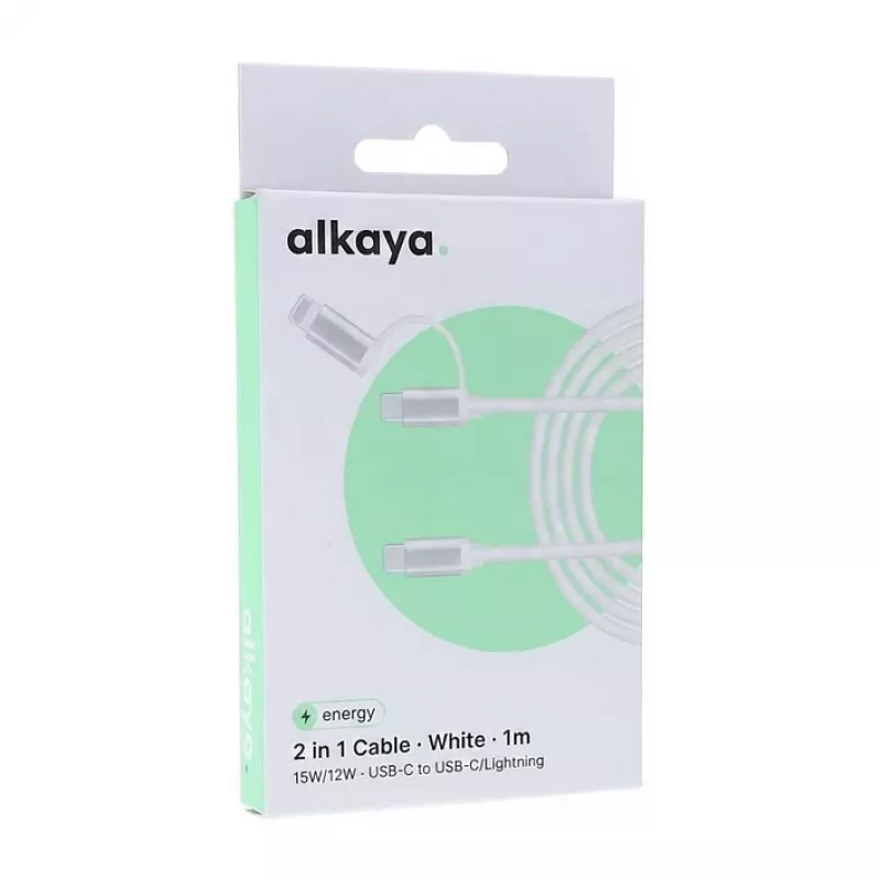 ALKAYA Speed Flex Braided Data Cable 65W 1m White (CL-60006)