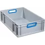 allit ProfiPlus EuroBox 632 Lagerbox, 77 L, Grau/Blau, stapelbar, offene Griffe 456775