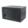 ALLNET 19 inch Wandgehäuse 12U 1-teilig Tiefe 450mm Schwarz zerlegt als Bausatz SMA Serie