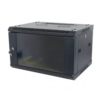 ALLNET 19 inch Wandgehäuse 15U 1-teilig 600mm Tiefe Schwarz Flat Pack SMA-Serie