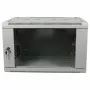 ALLNET 19 inch Wandgehäuse 9U 1-teilig Tiefe 450mm Lichtgrau Flat Pack SMA-Serie